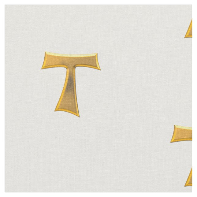 Tecido dourado do símbolo da tau (Detalhe)