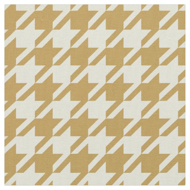 Tecido Dourado e amarelo de Houndstooth (Detalhe)