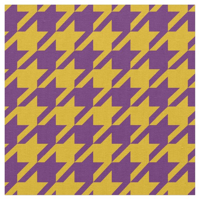 Tecido Dourado e roxo de Houndstooth (Detalhe)
