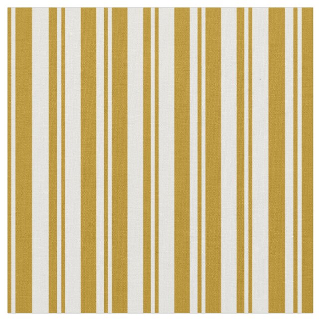 Tecido Dourado Escuro e Padrão Striped/Links Brancos (Detalhe)