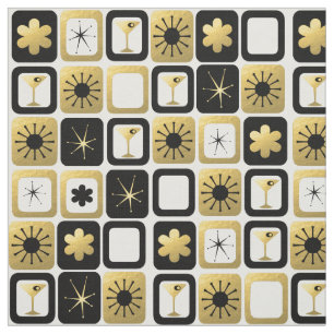 Tecido Dourado glamoroso retro
