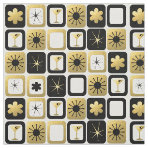 Tecido Dourado glamoroso retro