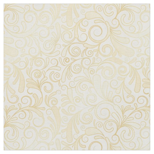 Tecido Dourado padrão das folhas florais (Detalhe)