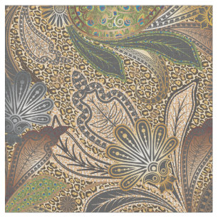 Tecido Dourado painel de impressão animal