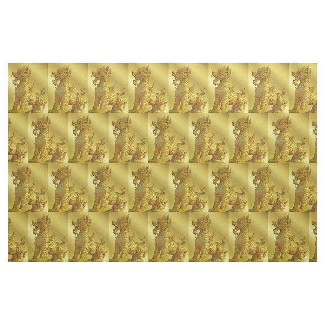 Tecido dourado, têxtil colorido de casa lindo (Fat Quarter)
