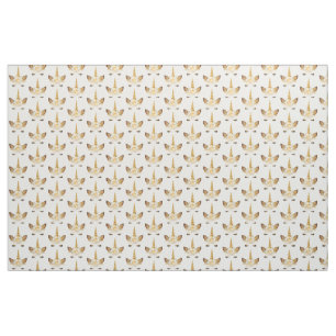 Tecido Dourado Unicórnio Floral