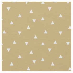 Tecido Dourados triângulos dispersos