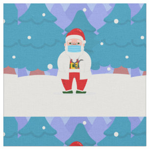 Tecido dr santa claus covid natal face mask médico