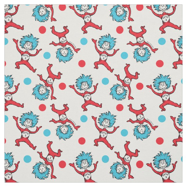 Tecido Dr. Seuss Coisa Um Coisa Dois | Chá de Bebê Gêmeos (Modelo)