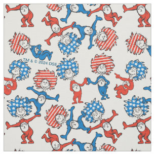 Tecido Dr. Seuss Coisa Um Coisa Dois Padrão Bandeira do