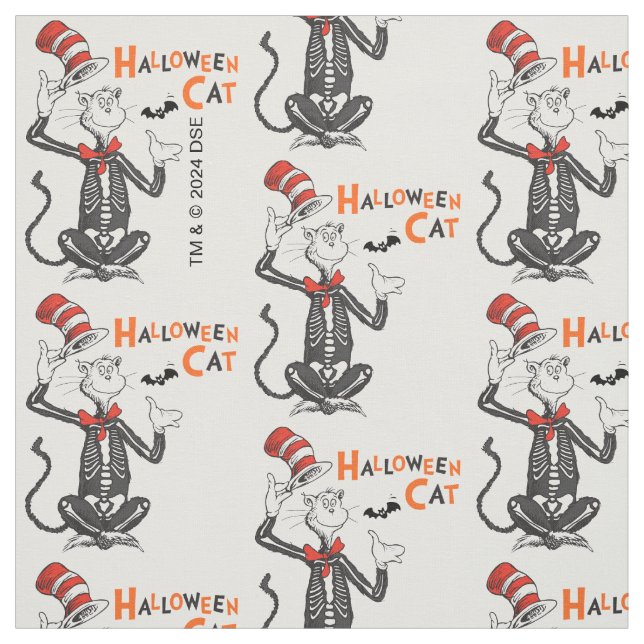 Tecido Dr. Seuss | Gato no Chapéu de Halloween (Modelo)