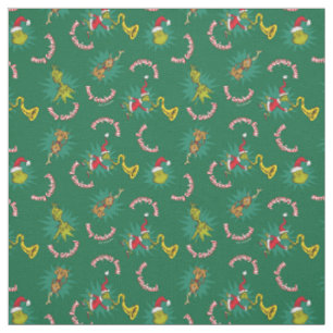 Tecido Dr. Seuss Grinch Padrão Alegre Natal Grinch