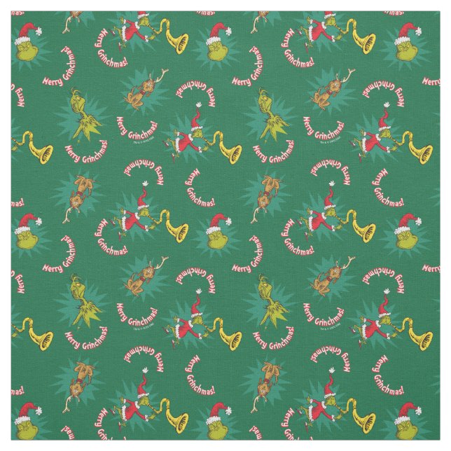 Tecido Dr. Seuss | Grinch | Padrão Alegre Natal Grinch (Modelo)