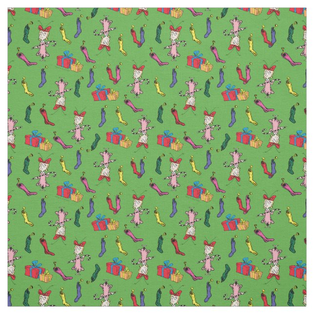 Tecido Dr. Seuss | Grpolegadas | Padrão Cindy-Lou Quem (Modelo)