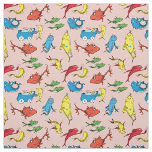 Tecido Dr. Seuss   Padrão De Um Peixe Dois Peixes