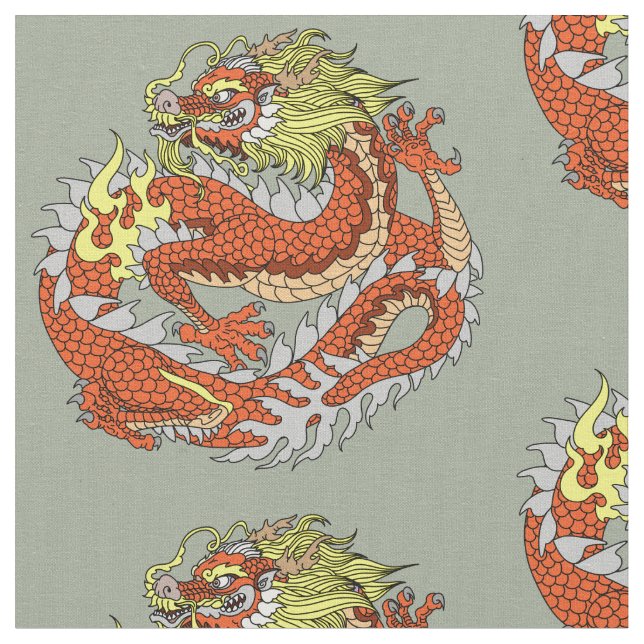 Tecido Dragão chinês (Detalhe)