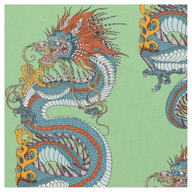 Tecido Dragão chinês tradicional (Detalhe)