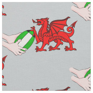 Tecido Dragão Da Equipe De Rugby Do País De Gales