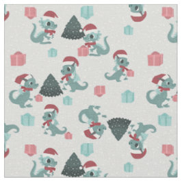 Tecido dragão de natal papai noel inverno neve fofo xmas
