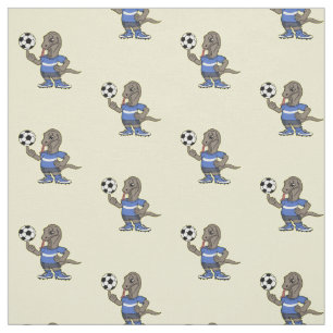 Tecido Dragão Komodo engraçado bonito jogando cartoon de 