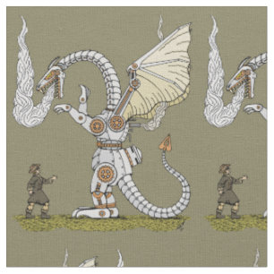 Tecido Dragão Mecânico