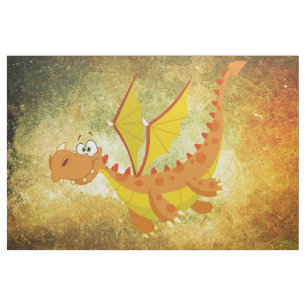 Tecido Dragão numa textura laranja