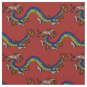 Tecido Dragão Oriental