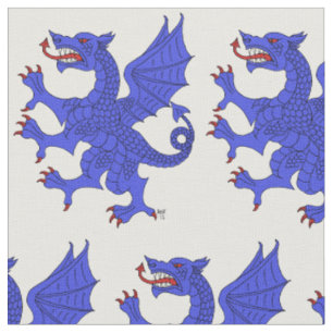 Tecido Dragon Rampant Azure