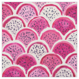Tecido DRAGON SCALES Pink Dragon Fruta Scallop Padrão