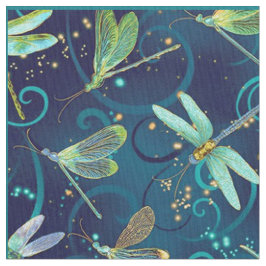 Tecido Dragonflies Teal
