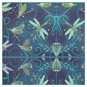 Tecido Dragonflies Teal