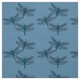 Tecido Dragonfly azul-turquesa