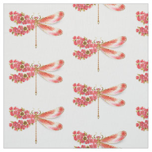 Tecido Dragonfly com joalheria sakura