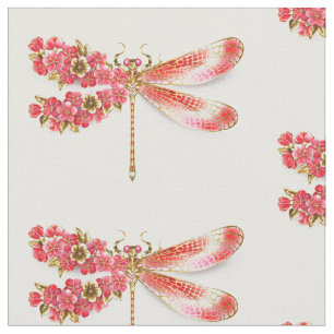 Tecido Dragonfly com joalheria sakura