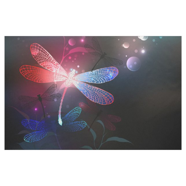 Tecido Dragonfly vermelha (Jarda)