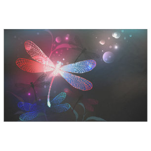 Tecido Dragonfly vermelha