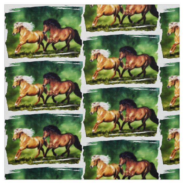 Tecido Dream Team - Cavalos Islandeses (Modelo)