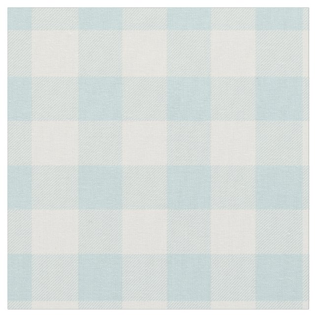 Tecido Duck Egg Blue & White Plaid Gingham (Detalhe)
