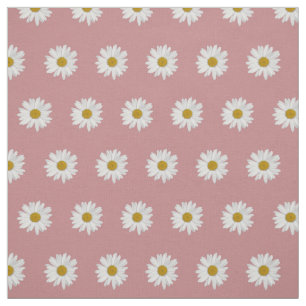 Tecido Dusty Rosa Bohemian Daisy Pattern