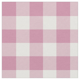 Tecido Dusty Rosa e Xadrez Branca de Gingham