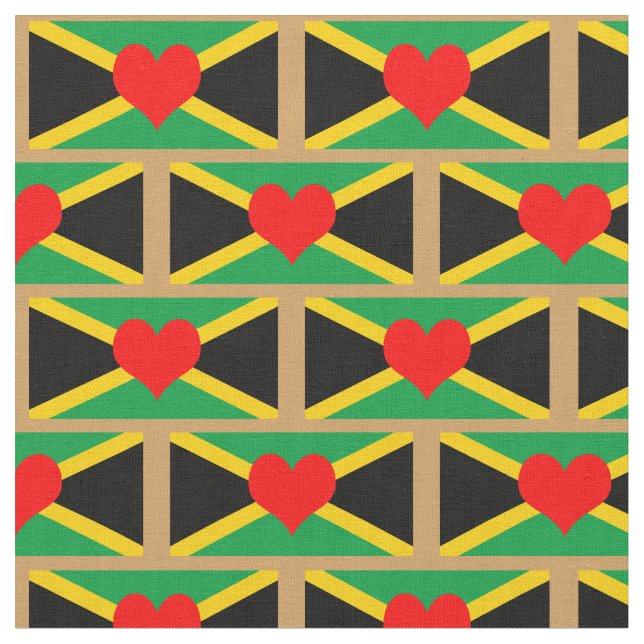 Tecido e coração da Jamaica Flag, moda/reggae (Detalhe)