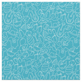 Tecido É um Chá de fraldas azul