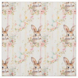 Tecido Easter Bunny Seamless Fabric – Pastel Cute Rabbit
