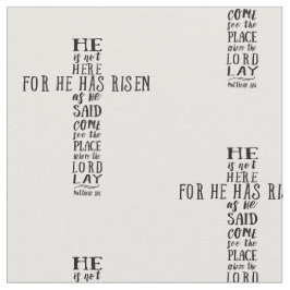 Tecido Ele não está aqui porque ele tem Risen como ele di