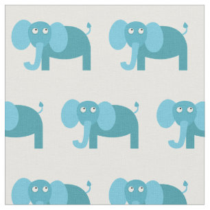 Tecido Elefante Bebê Menino Berçário Branco Fofo