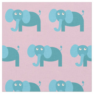 Tecido Elefante Bebê Menino Berçário Rosa Claro Fofo