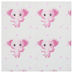 Tecido Elefante De Menina Rosa-Rosa-Bonita