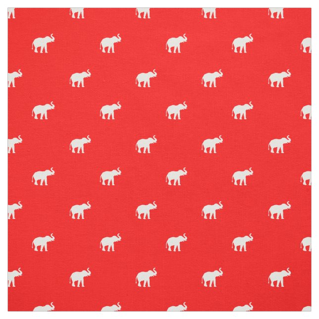 Tecido Elefante vermelho afortunado (Modelo)