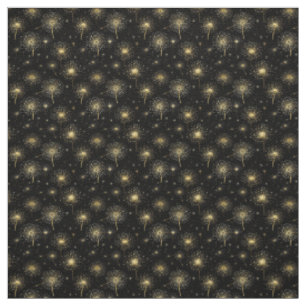Tecido Elegância de luxo Dourada de Dandelion Sparkle Neg