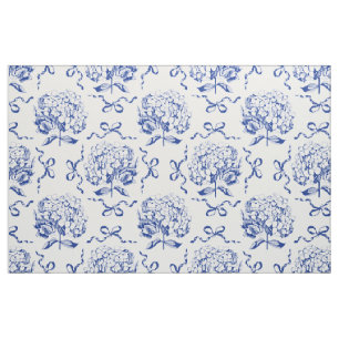 Tecido Elegante Arcos de Flor Azul Hydrangea